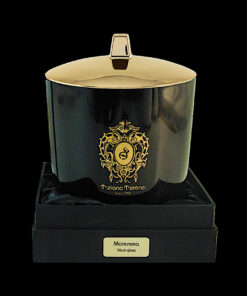 Maxi bicchiere nero camino con coperchio, 3 stoppini in legno - maremma